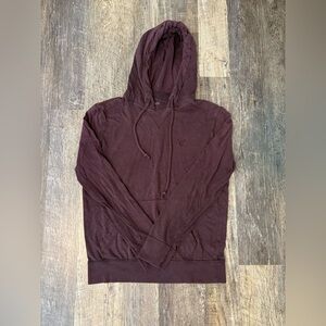 Men's America Eagle Lightweight Hooded Pullover  - Burgundy XS